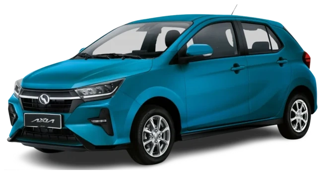 Blue Perodua Axia catalogue image
