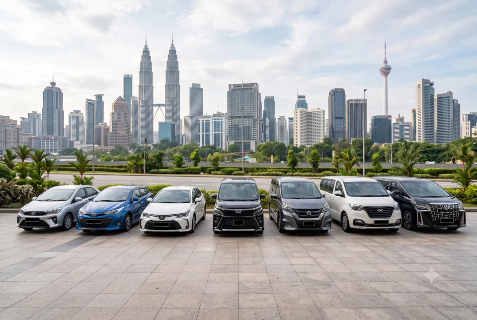 Different monthly rental vehicle options in Kuala Lumpur