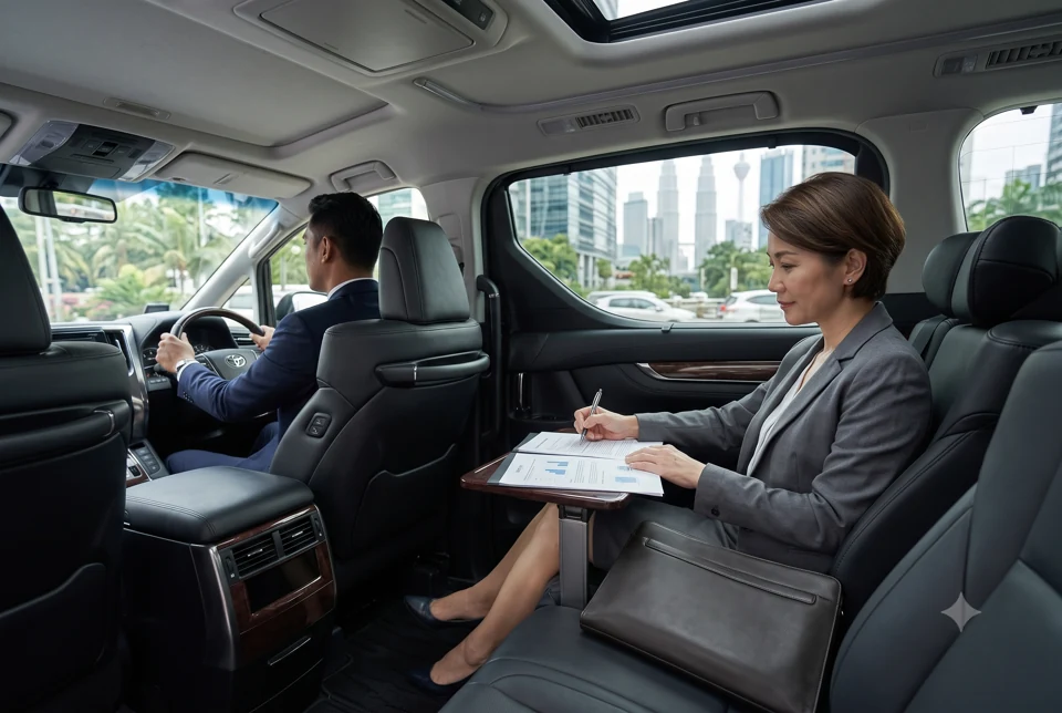 Full-day corporate chauffeur service between meetings in Kuala Lumpur