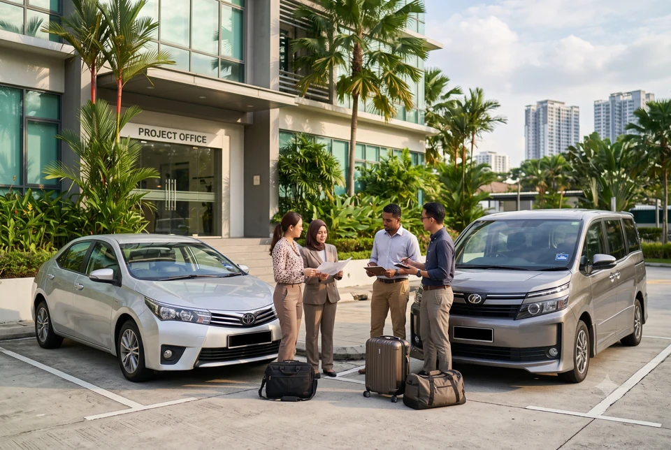 Monthly car rental for a corporate project team in Kuala Lumpur