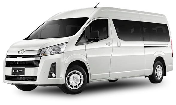 White Toyota Hiace catalogue image