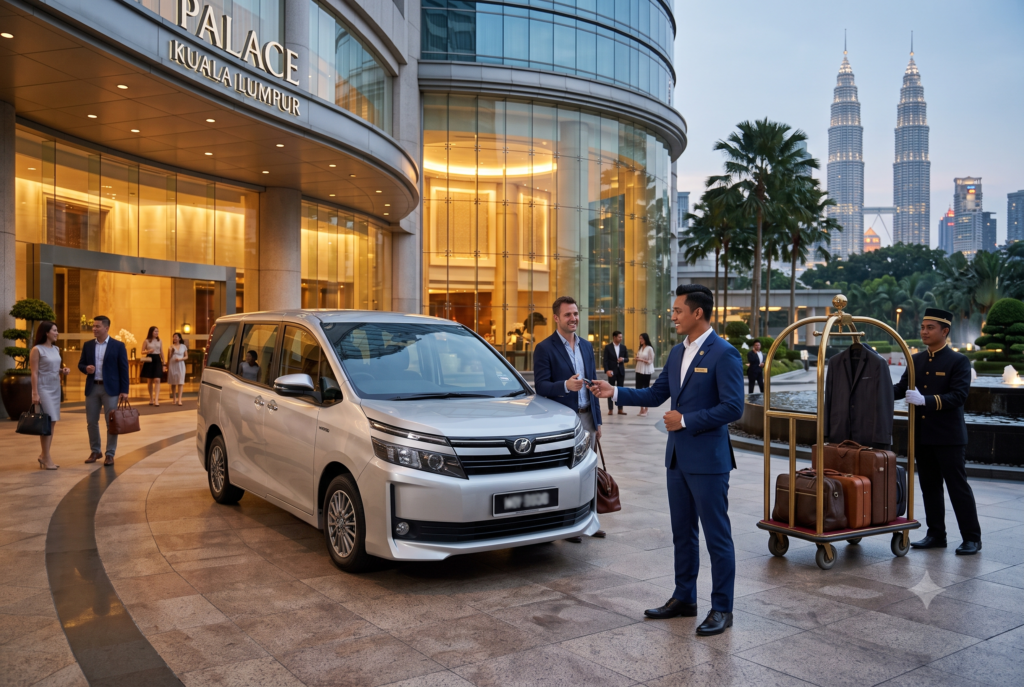 Rental car delivered to hotel in Kuala Lumpur