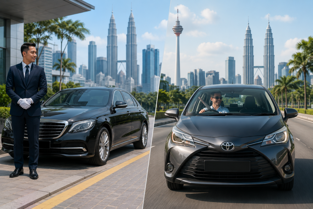 Chauffeur service and self-drive car rental comparison in Kuala Lumpur