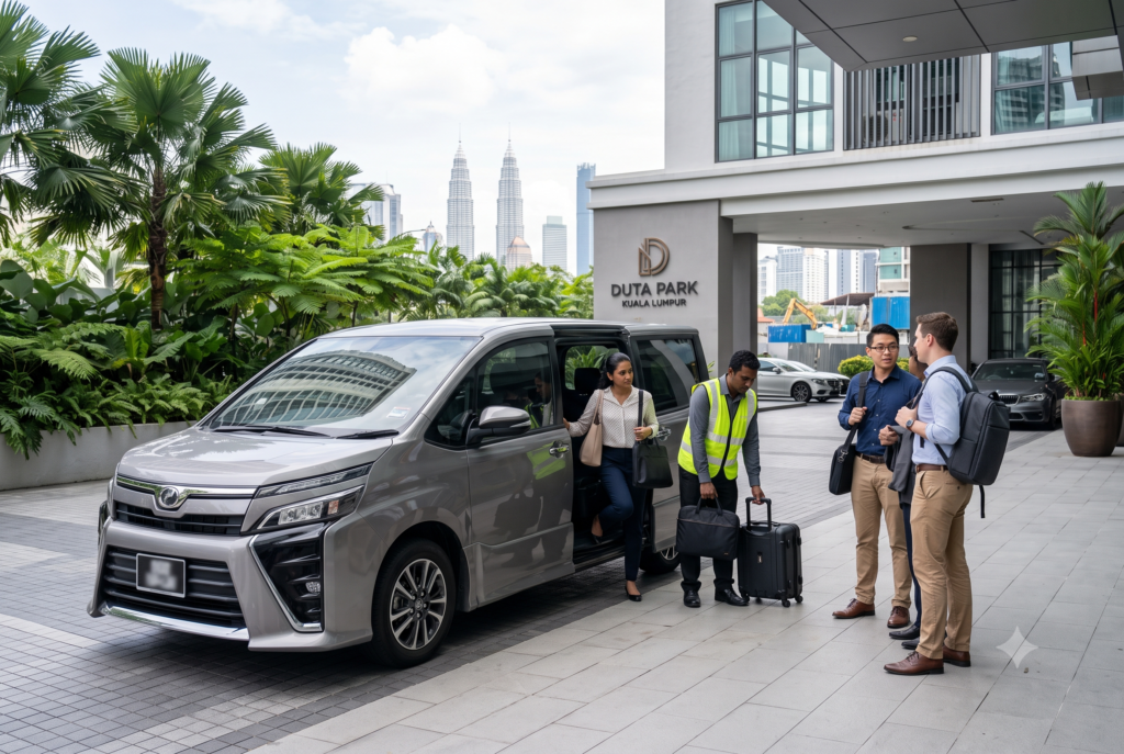 Project team using a corporate rental vehicle in Kuala Lumpur