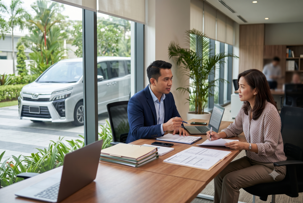 Corporate car rental quotation discussion with Darul Naim Transport