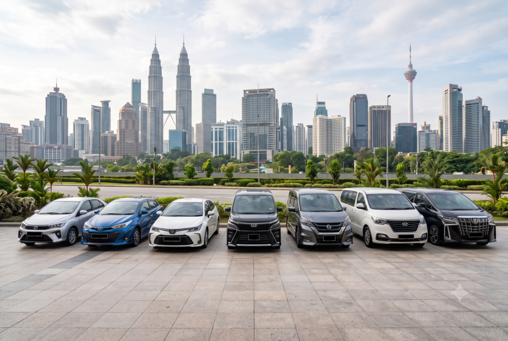 Different monthly rental vehicle options in Kuala Lumpur